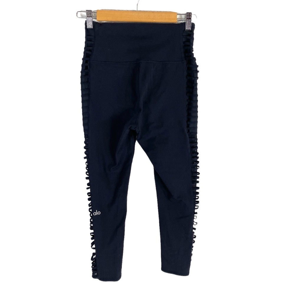 Alo Yoga Cropped Leggings Cut Outs Mesh Medium